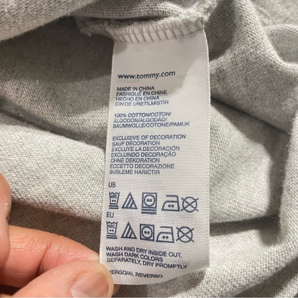 Tommy Hilfiger Gray Casual Tunic Dress Striped Pockets & Back Zipper, Size XL - Picture 9 of 12